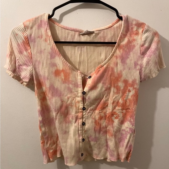 Tie dye crop top blouse - Picture 1 of 2